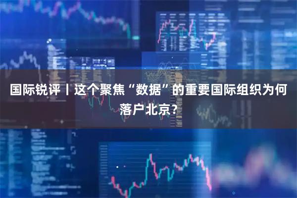 国际锐评丨这个聚焦“数据”的重要国际组织为何落户北京？